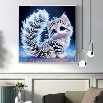 Cat Special Shape Diamond Art Kits for Adults,Gem Art For Adults 12 x 12in - color: YP117