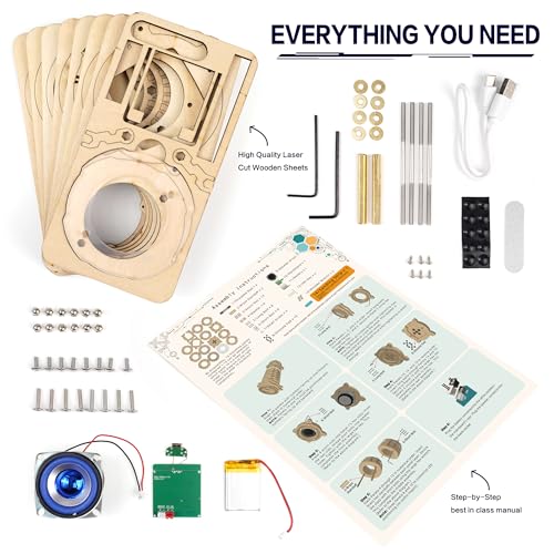 STEM Kits Bluetooth Speaker DIY, Build Your Science Experiment Electronic - color: Blue
