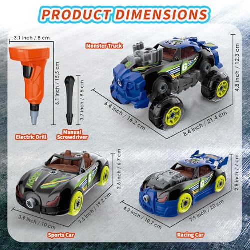Pup Go 43 Pcs Building Car for Boys Age 3 4 5 6 7 8, Build Your Own Car Set - color: Black