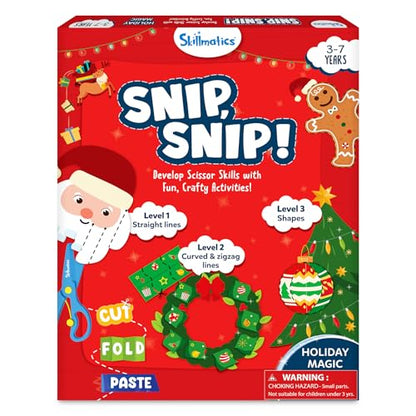 Skillmatics Snip Snip Christmas, Gift for Kids, Scissor Skills, Felt Craft - style: 6. Holiday Magic
