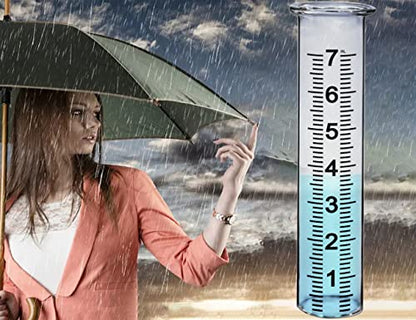JMBay Rain Gauge Replacement Tube,7 inch Capacity Outdoor Rain Gauge Glass Tube for Garden Yard Home, Upgraded Lip Design Large Font Transparent Measure Tube,Best pcs Tube with 1 Clean Brush. - color: Glass Rain Gauge Tube