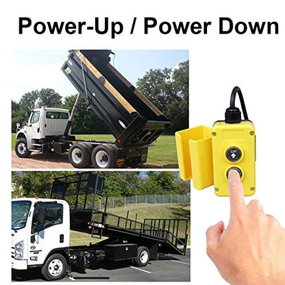 DC HOUSE Trailer Pump 4 Quart 12V Electric Hydraulic Power Double Acting Power-Up Supply Unit for Dump Truck(4 Quart Double Acting) - size: 4 Quart Double