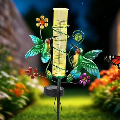 Hummingbird Rain Gauge Outdoor for Measuring Precipitation - color: Hummingbird