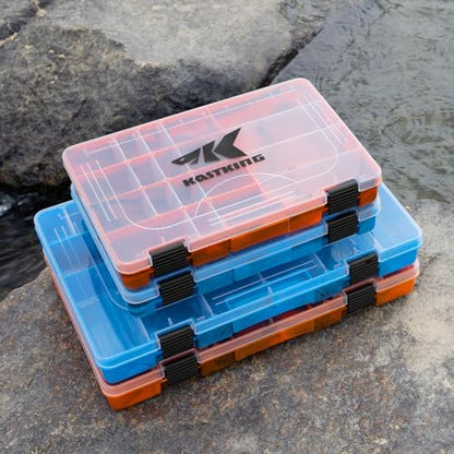 KastKing Utility Tackle Boxes, 3600 and 3700 Fishing Tackle Trays - color: Orange Camouflage, size: 3600(2Pack)