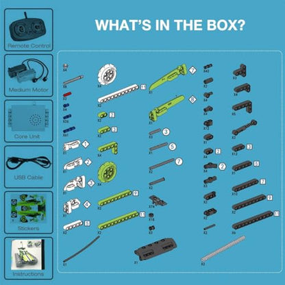 BIRANCO. Remote Control Tracked 3in1 Stunt Racer Building Kit - RC Car STEM Construction Toy, Gift Idea for Kids, Boys and Girls Ages 8-12 Year Old (353 Pcs) - color: Green