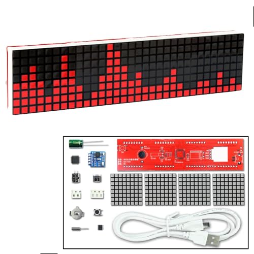 DIY Electronic Soldering kit dot Matrix Clock LED Music Spectrum Effects Pick up Rhythm Light Display SMD Soldering Project