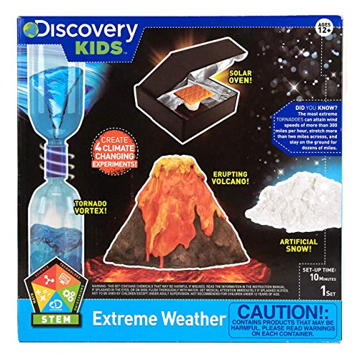 Discovery Extreme Weather STEM Science Kit, At-Home STEM Kits For Kids Age 12 And Up, Weather Experiment Kits for Young Scientists, DIY Volcano & Artificial Snow