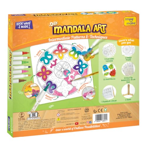 Imagimake Mandala Art Kit, 12 Creative Activities for Kids Ages 8+ - style: Mandala Art Kit