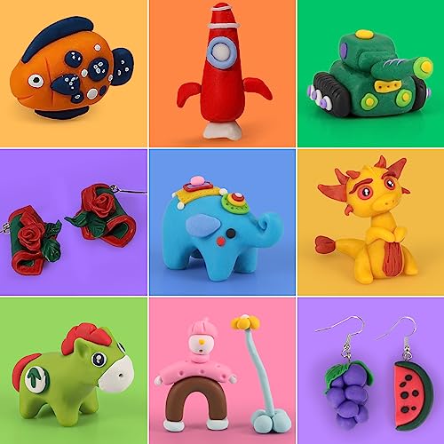 Ixiaoyoo 60 Colors Polymer Clay, Oven Bake DIY Modeling Clay for Kids - color: 60 Colors