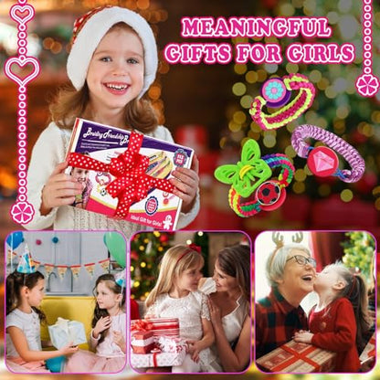 civan Friendship Bracelet Making Kit - Crafts for Kid Girls Toys Ages 8-13, String Bracelet Maker Tool with Beads - Kids Jewelry-Making Kit Christmas Birthday Gift for Girls 6 7 8 9 10 11 12 13