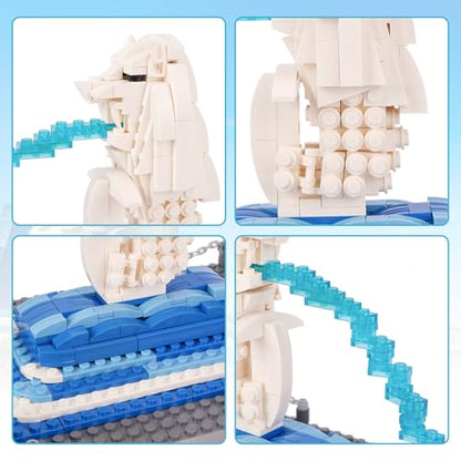 Oichy Merlion Building Blocks Set, 503 PCS Creative Toy Building Sets, World Famous Architecture Model Kits for Adults and Kids - color: Merlion