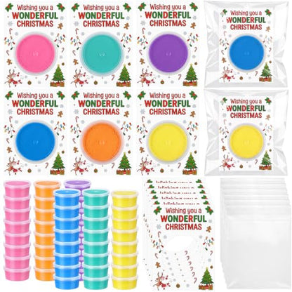 Viorawhite 48 Pcs Wonderful Christmas Air Dry Clay Kits for Kids - style: Wonderful Christmas