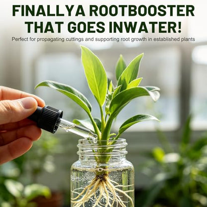 Root Drops - Liquid Rooting Hormone for Cuttings, Fast Propagation Drops for Stronger Roots & Less Shock, Works in Water, Soil, LECA & Moss for Pothos, Monstera & All Indoor Houseplants