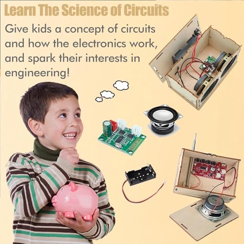 STEM Toys for Ages 8-13 Boys Birthday Gifts for 9 10 11 12 14 15 16 Year Old Kids Teen Building Speaker Radio Science Engineering Kit Circuit DIY Classroom Electronics Project Cool Stuff Gadgets