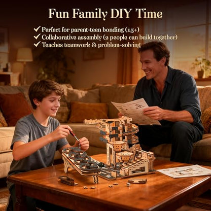 Electric Rolling Ball Maze, 3D Wooden Mechanical Puzzle for Adults Teens 14+ - color: Jw029-318pcs