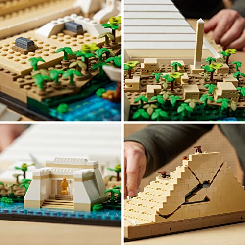 LEGO Architecture Great Pyramid of Giza Set 21058, Home Décor Model Building Kit, Creative DIY Activity, Famous Landmarks Collection - color: Green