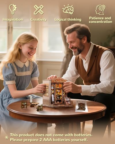 CUTEBEE Book Nook Kit, DIY Miniature House Kit for Adults, Bookshop Booknook - color: Drama Bookshop
