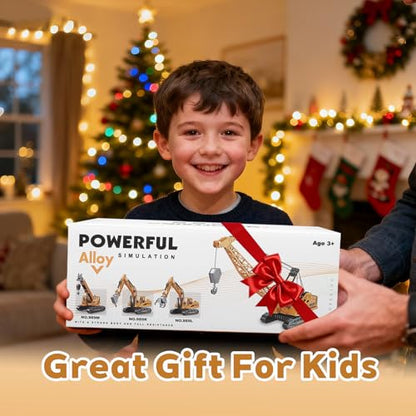 Metal ABS Crane Toy, Diecast Construction Vehicle with Movable Boom and Hook, Construction Toy Truck for Kids Boys Age 3+ Christmas Birthday Gift - color: Crane 989m