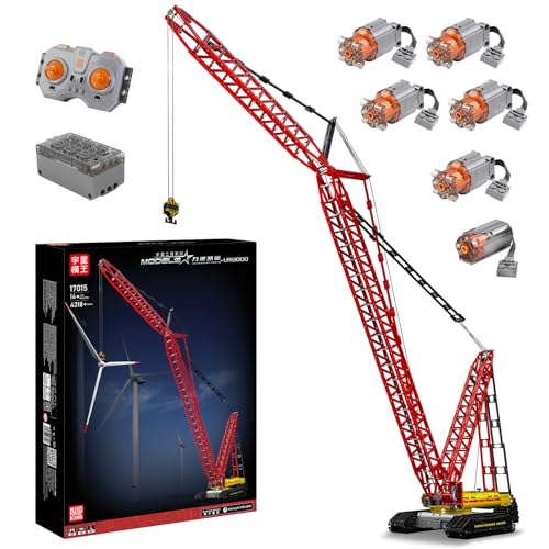 Mould King Crawler Crane LR13000 Building Block Kits, Technical Construction Vehicles Cranes Model with Motor/APP Remote Control, Gift for Age 14+/Adult Collections Enthusiasts (4318+ Pieces) - color: L-17015