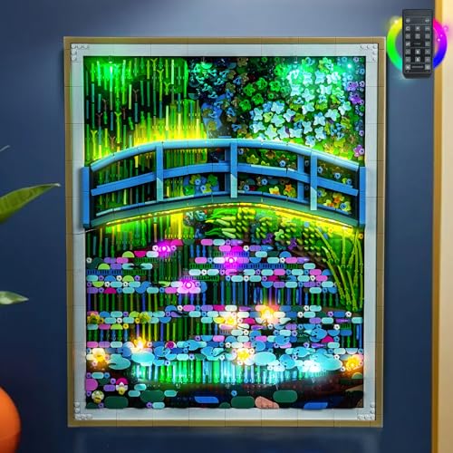 LocoLee Light kit Compatible with Lego 31220 Claude Monet – Bridge Over a Pond of Water Lilies - No Actual Model Only Lights, LED Lighting Compatible with Lego 31220 Monet (RC Version) - style: RC Version