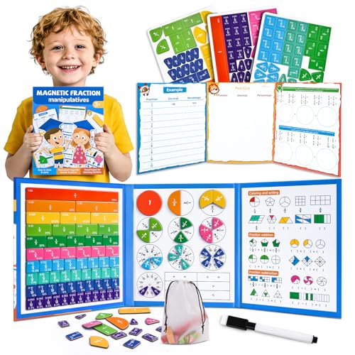 Montessori Magnetic Book Fraction Puzzle for Kids