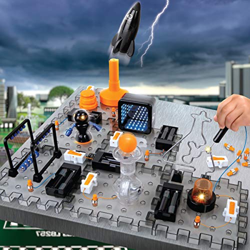 Discovery #MINDBLOWN Action Circuitry Electronic Experiment STEM Set, Build-it-Yourself Engineering Toy Kit, Explore the Science of Lights, Sounds & Motion, 6 Experiments, Great Gift for Kids Ages 8 +