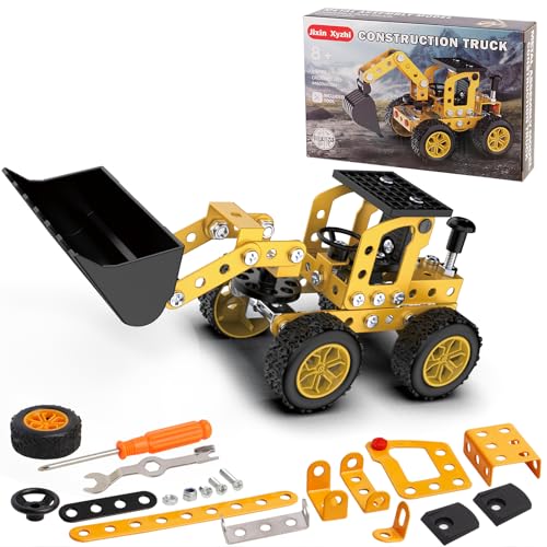 Construction Kits Stem Metal 3D Puzzle Machine Vehicle Model Car Construction Set Toy Parent-Child Interaction Play Sets Gifts for Children Age 4-16 Years - style: construction vehicle
