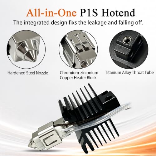 Upgraded 0.4MM P1S/P1P Hotend Hot End Full Assembly Print Head Leak-Proof - style: 3