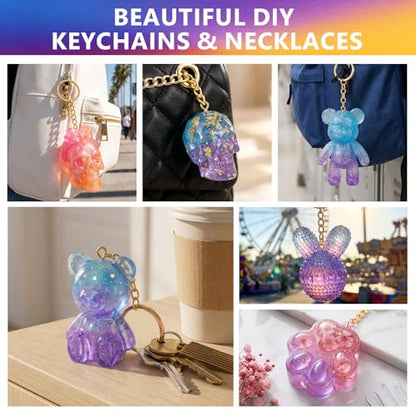 KISREL Epoxy Resin Kit 16OZ with 3D Mold, Electric Drill, Tool for Beginner - size: 16oz 3D Mold Kit