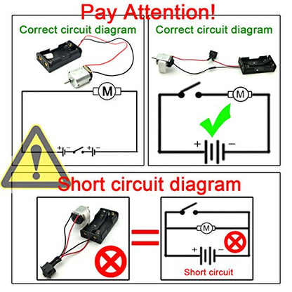EUDAX 18 Set DC Motors Kit,Mini Electric 1.5-3V 24000RPM Hobby Motor with 252Pcs Plastic Gears,2 x AA Battery Holder,Wires for STEM DIY Toy