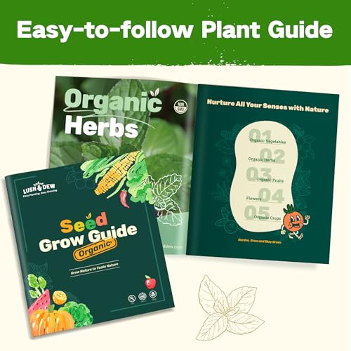 Lush&Dew Raised Garden Bed Heirloom Seed Bank, 32 Type 30000+ Non-GMO Seeds - style: Raised Garden Beds