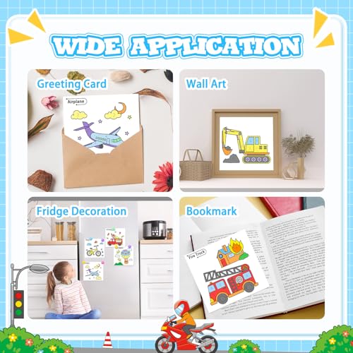 SOCOLER Paint with Water Coloring Books for Kids & Toddlers Boy-Traffic - color: Traffic