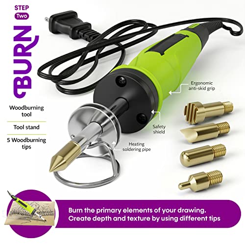 Craft Culture Beginners Wood Burning Kit for Kids, Teenage Boys & Girls - Easter Gifts for Boy & Girl - Craft Projects Birthday Gift Idea for Children Teen Woodburning DIY Hobby Kits Art Activities