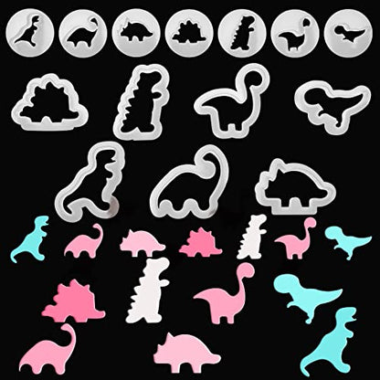14 Pcs Dinosaur Polymer Clay Cutters Mini Dinosaur Shaped Clay Cutters Earring Making Tool Kit Cute Jewelry Modeling Polymer DIY Supplies Embossing Animal Earring Molds School Holidays Birthday Gift