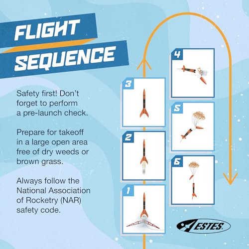 Estes 1427 Alpha III Rocket-Building Kit, Beginner Flying-Rocket Model Kit for Ages 10+, Includes Launch Pad and Controller