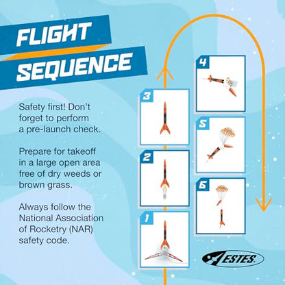 Estes 1427 Alpha III Rocket-Building Kit, Beginner Flying-Rocket Model Kit for Ages 10+, Includes Launch Pad and Controller