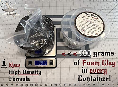 The Foamory Black Cosplay Foam Clay (900g) High Density Air Dry Craft Clay - color: Black, size: 900g