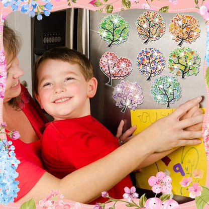 Remuuly 30 Pcs Tree of Life Diamond Painting Magnets Diamond Art Magnets - color: Tree of Life