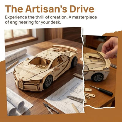 Adult 3D Wooden Sports Car Puzzle Set - style: Sports car