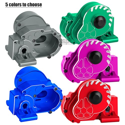 Metal Magnum 272R Assembled Transmission Upgrades Part for 1/10 Slash/Rustler/Stampede/Bandit 2WD VXL. Gearbox Transmission Bundle with Tooth Spur Gear Hops Up. #9495(Green) - color: Green(for 1/10)