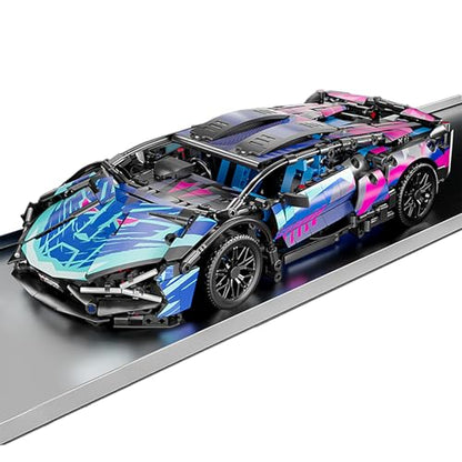 Sport Car Building Block Sets for Adults,Technical Race Car Collectible 1:14 Model Scale Engineering Toy Racing Cars Birthday for Men Boys Teens Age 8+ 8-12 12 13 14 14+ - style: Static Car