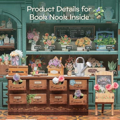 Fsolis Miniature House Book Nook Kit - color: Blossom Florists