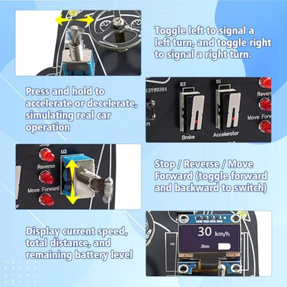 MIOYOOW Car Driving Simulator Soldering Practice Kit for Students and Teens