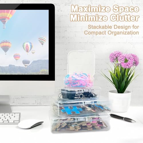 59 PCS Stackable Bead Organizer Box with Removable Cases, Labels & Handle - color: 59 Pcs Storage Box