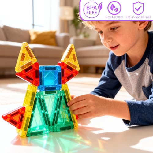 Mruikeny Mini Magnetic Tiles Travel Toddler Toys - style: Mini Magnetic Tiles