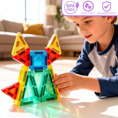 Mruikeny Mini Magnetic Tiles Travel Toddler Toys - style: Mini Magnetic Tiles
