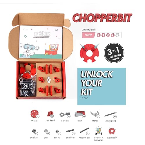 The OFFBITS Stem Building Toys, ChopperBit Educational Robot, Build Your Own Robot for Kids 8+ Years, Stem Toys Engineering Kit, Motorcycle Vehicle Construction Kit Gift Ideas Boys & Girls