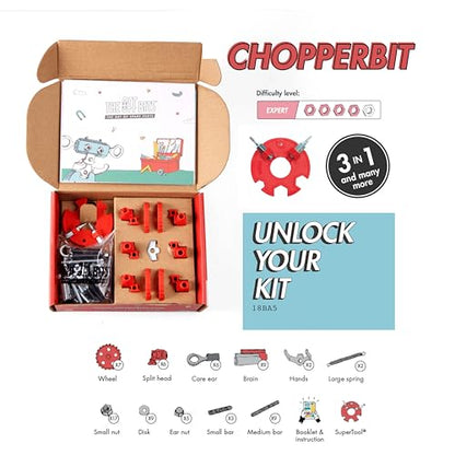 The OFFBITS Stem Building Toys, ChopperBit Educational Robot, Build Your Own Robot for Kids 8+ Years, Stem Toys Engineering Kit, Motorcycle Vehicle Construction Kit Gift Ideas Boys & Girls
