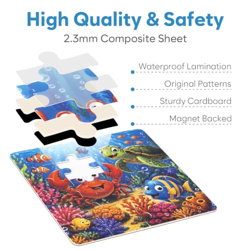Biarek Underwater Adventure Magnetic Puzzles for Kids 3-5, 61-Piece Set - color: Underwater Adventure - 61 Pieces
