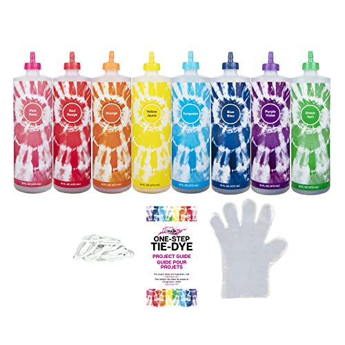 Tulip One-Step Tie-Dye Kit, 8 XL 16 oz Bottles, Rainbow - size: 8 Colors